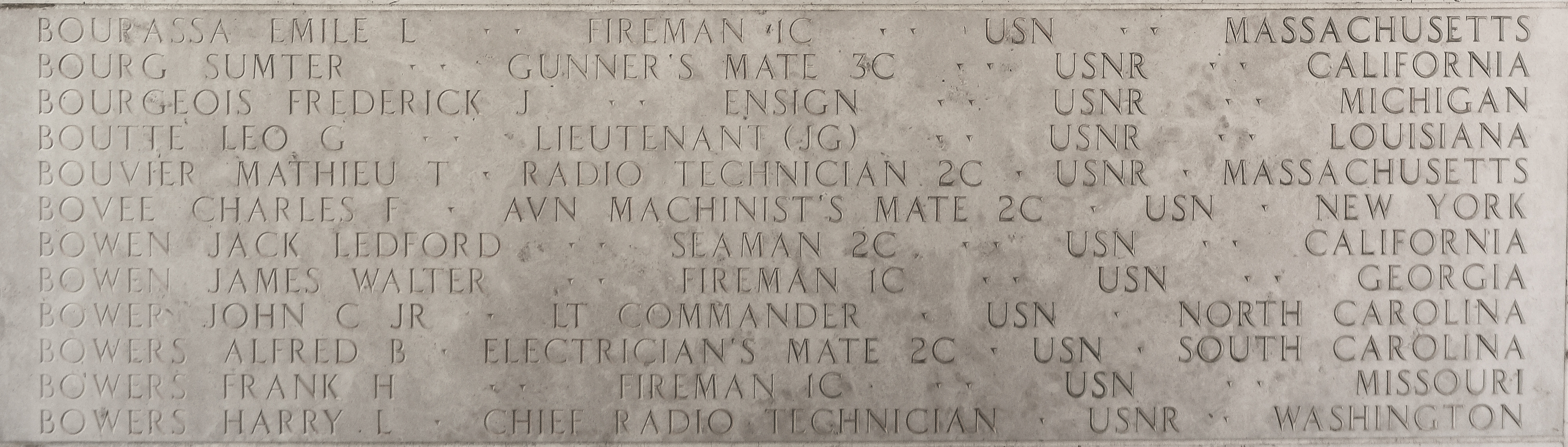 Emile L. Bourassa, Fireman First Class